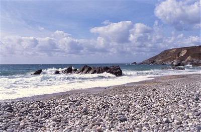 Steinstrand von Church Cove